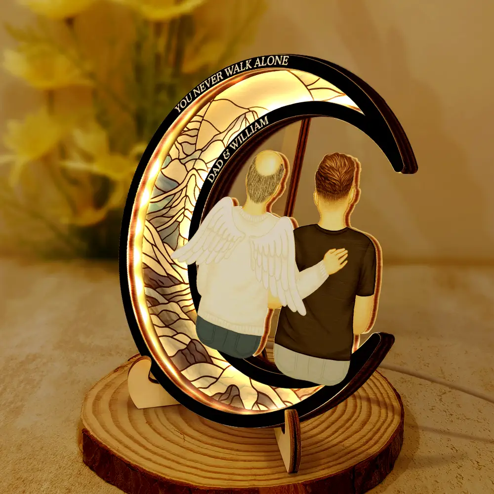 Memorial Always With You - Personalized LED Light Wooden Plaque