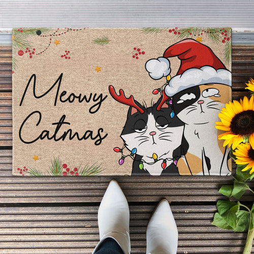 Meowy Catmas - Personalized Doormat