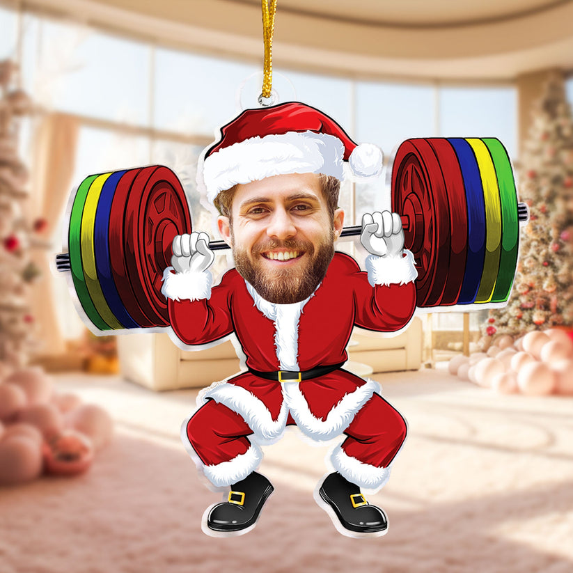 Merry Liftmas - Personalized Gym Photo Ornament