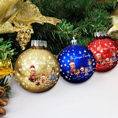 Merry Christmas My Family - Personalized Ball Ornament