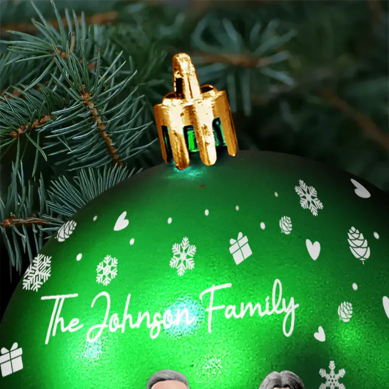 Merry Christmas My Family - Personalized Ball Ornament