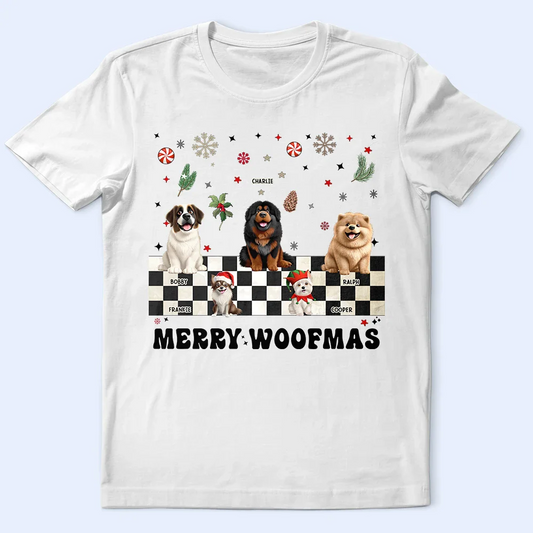 Merry Woofmas Retro - Personalized T Shirt