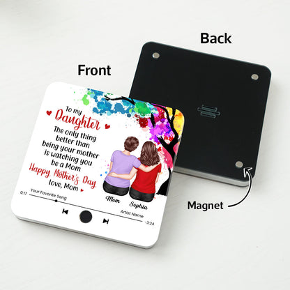 From Mom To My Daughter Personalized Music Fridge Magnet, Heartfelt Mother's Day Gift for Daughter, Daughter-in-law