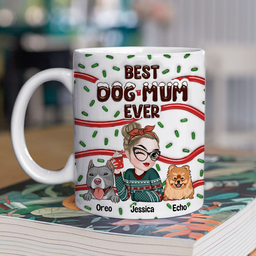 Best Dog Mom Cake - Personalized Custom 3D Inflated Effect Mug