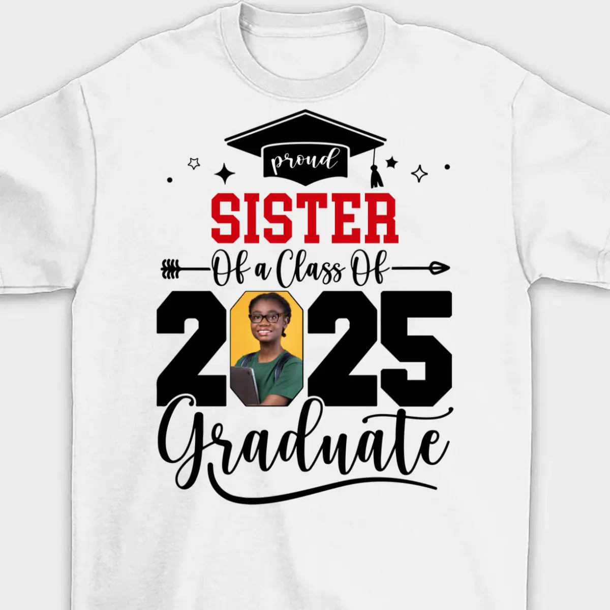 Custom Photo Senior Family Graduation - Personalized T-Shirt - Birthday, Loving, Funny Gift for Grandma/Nana/Mimi, Mom, Wife, Grandparent Shirts & Tops The Next Custom Gift