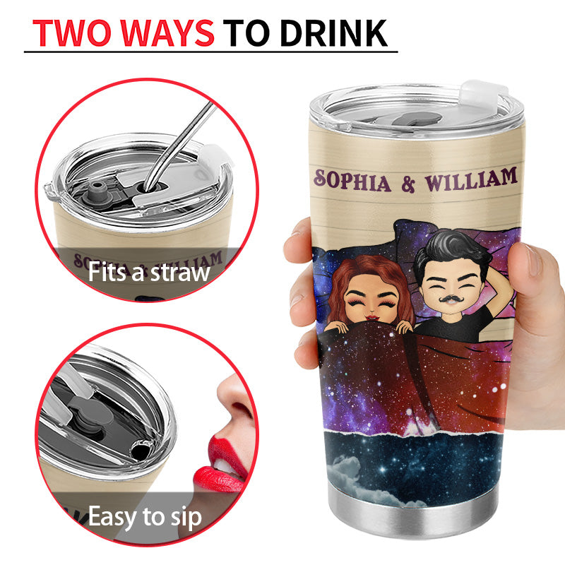 Chibi Couple We Walk Under The Same Sun - Personalized Custom Tumbler