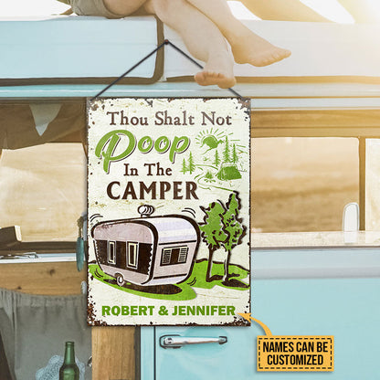 Personalized Camping Not Poop Customized Classic Metal Signs