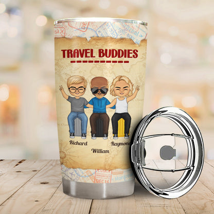 Traveling Besties We Are Like A Small Gang - Gift For BFF Best Friends & Colleagues - Personalized Custom Tumbler