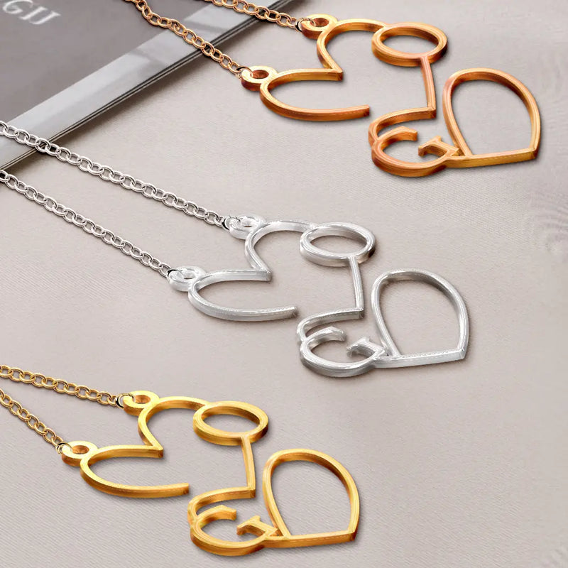 Initials Sign Name Family Together - Personalized Letter Necklace