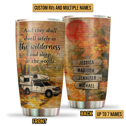 Autumn Camping Sleep In The Woods Custom Tumbler, Camping Gift, Fall Gift
