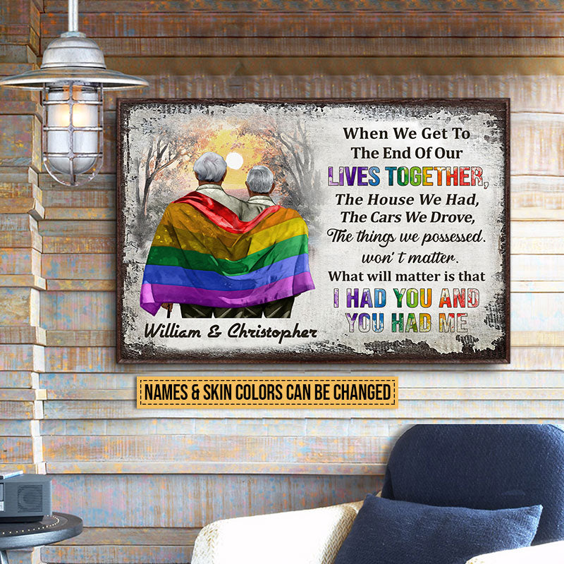 Pride Couple End Of Our Lives Custom Poster