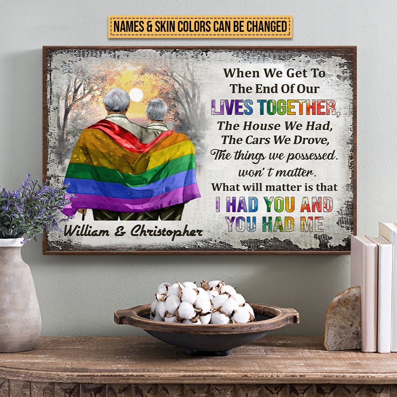 Pride Couple End Of Our Lives Custom Poster