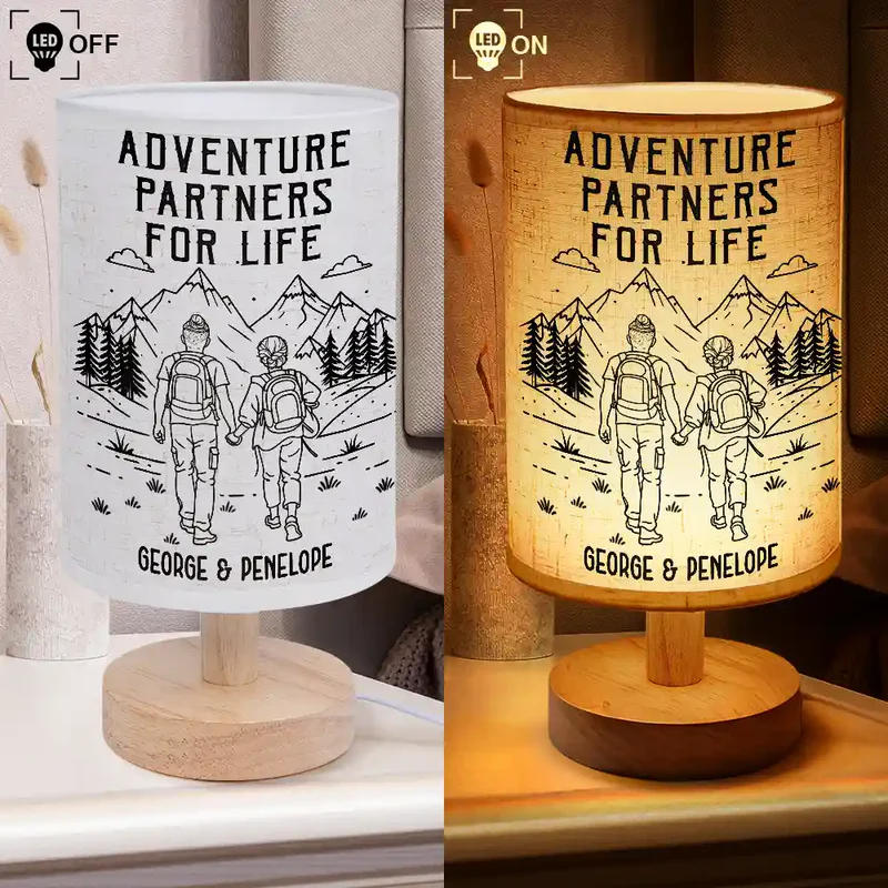 Adventure Partners For Life - Personalized Fabric Lamp