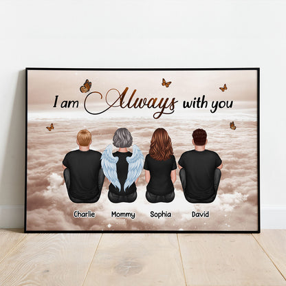 Always With You Sky Family Members, Memorial Personalized Poster, Sympathy Gift