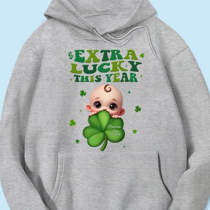 Extra Lucky This Year, St Patrick's Day Pregnancy Reveal Personalized Shirt, Pregnancy Announcement, Mom To Be