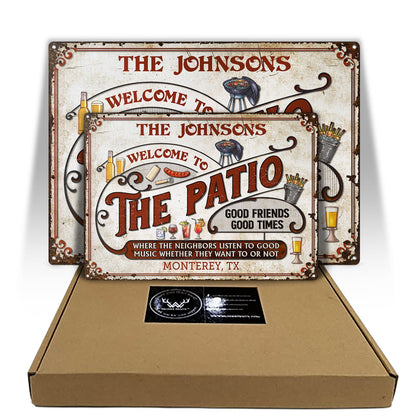 Personalized Patio Grilling Red Listen To The Good Music Customized Classic Metal Signs