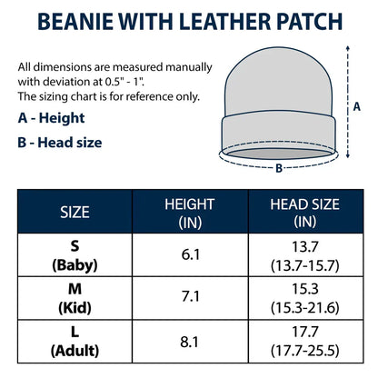 You Are Doing A Great Job Mommy - Personalized Beanie With Leather Patch
