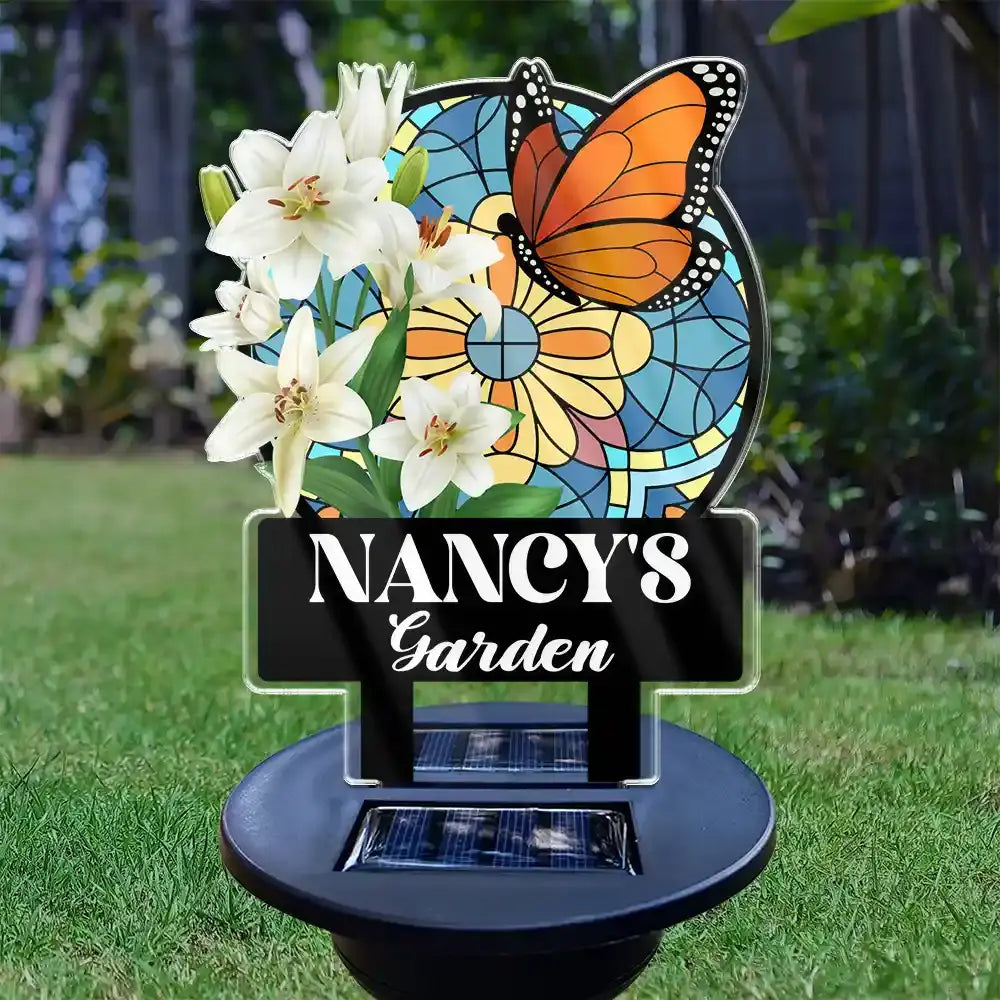 Mom Flowers Garden - Personalized Solar Light Solar Light The Next Custom Gift