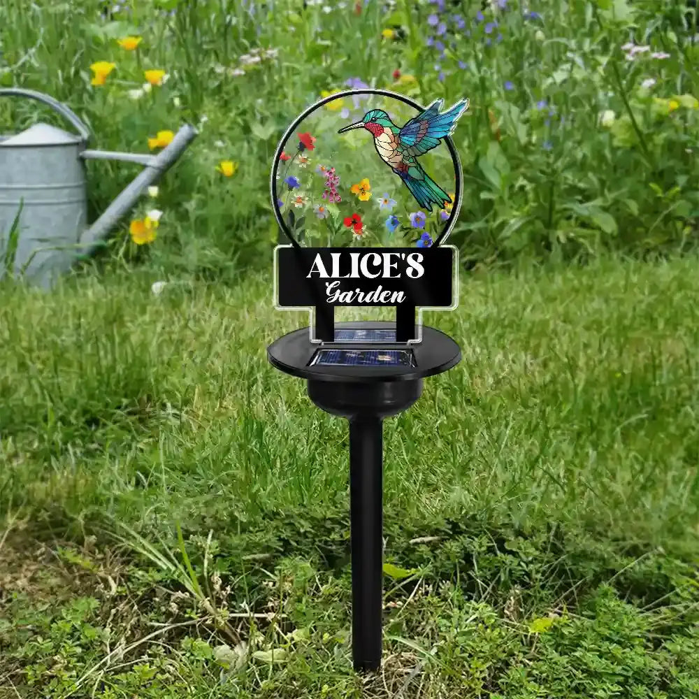 Mom Flowers Garden - Personalized Solar Light Solar Light The Next Custom Gift