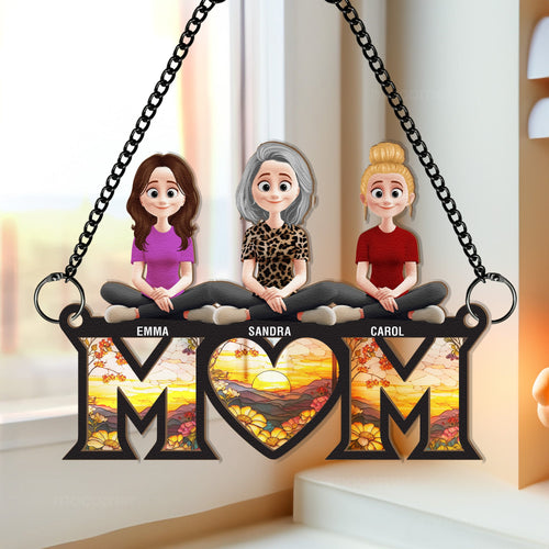 Mom Mother's Day Gift - Personalized Window Hanging Suncatcher Ornament