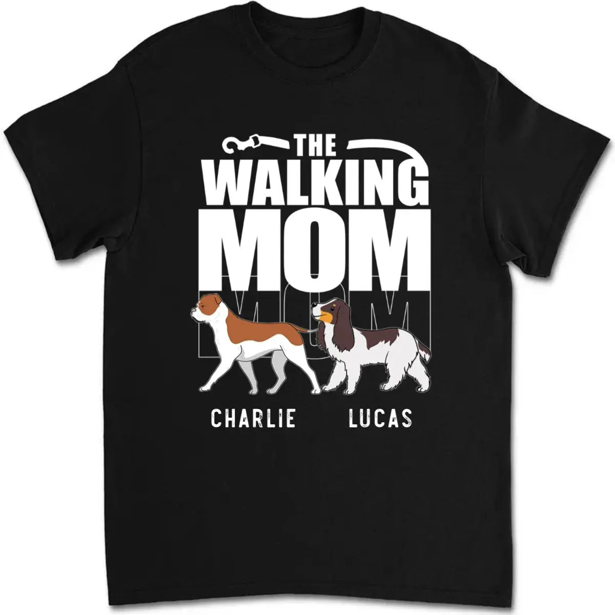 Dog Lovers - The Walking Dad/Mom - Personalized Unisex T-shirt, Hoodie, Sweatshirt Shirts & Tops The Next Custom Gift