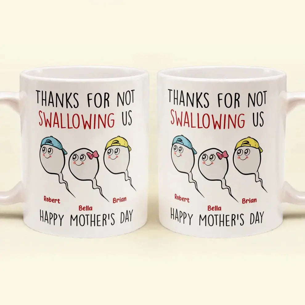 Mom - Thanks For Not Swallowing Us - Personalized Mug (VT) Mug The Next Custom Gift