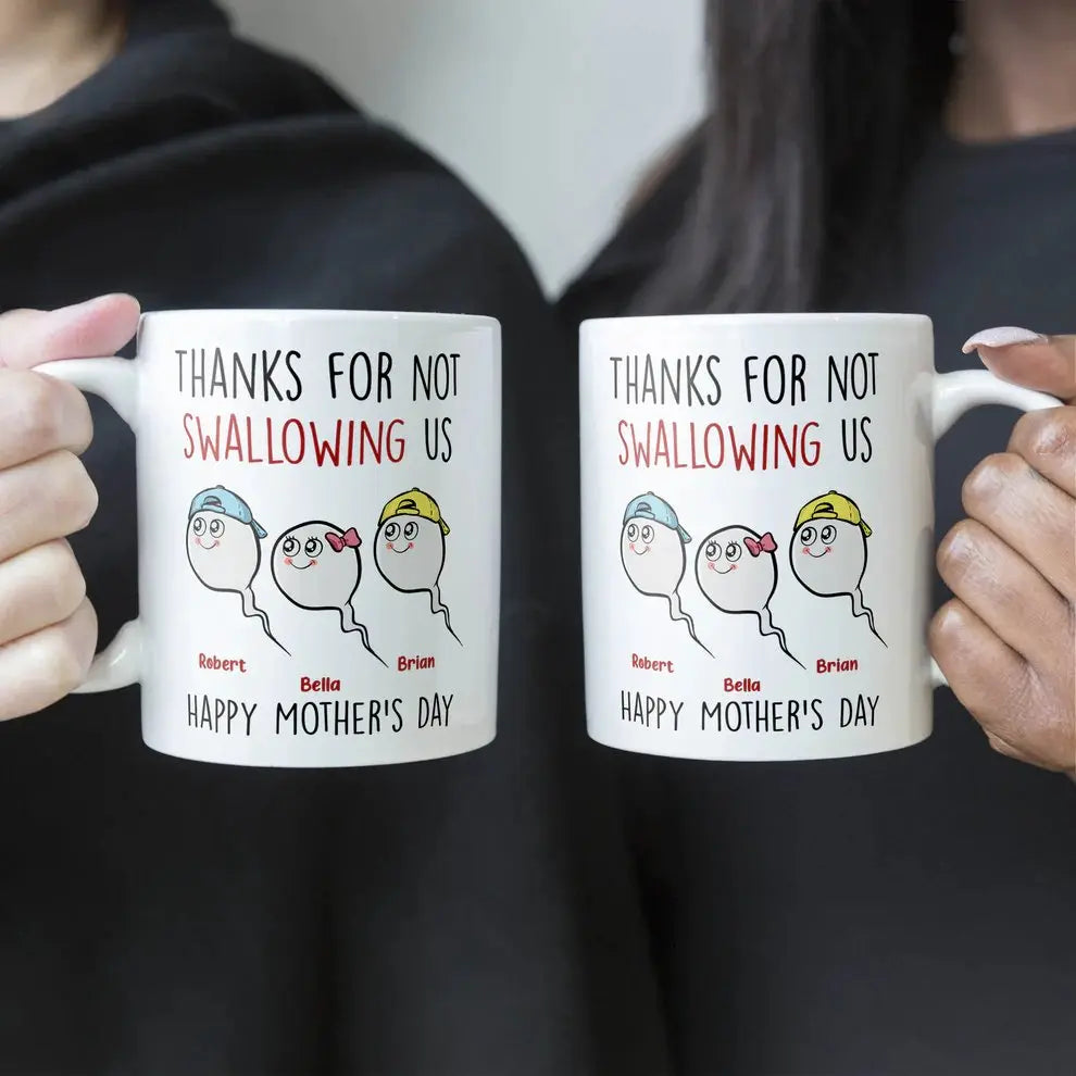 Mom - Thanks For Not Swallowing Us - Personalized Mug (VT) Mug The Next Custom Gift