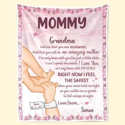 Mom - You Are Awesome Mommy - Personalized Photo Blanket Blanket The Next Custom Gift