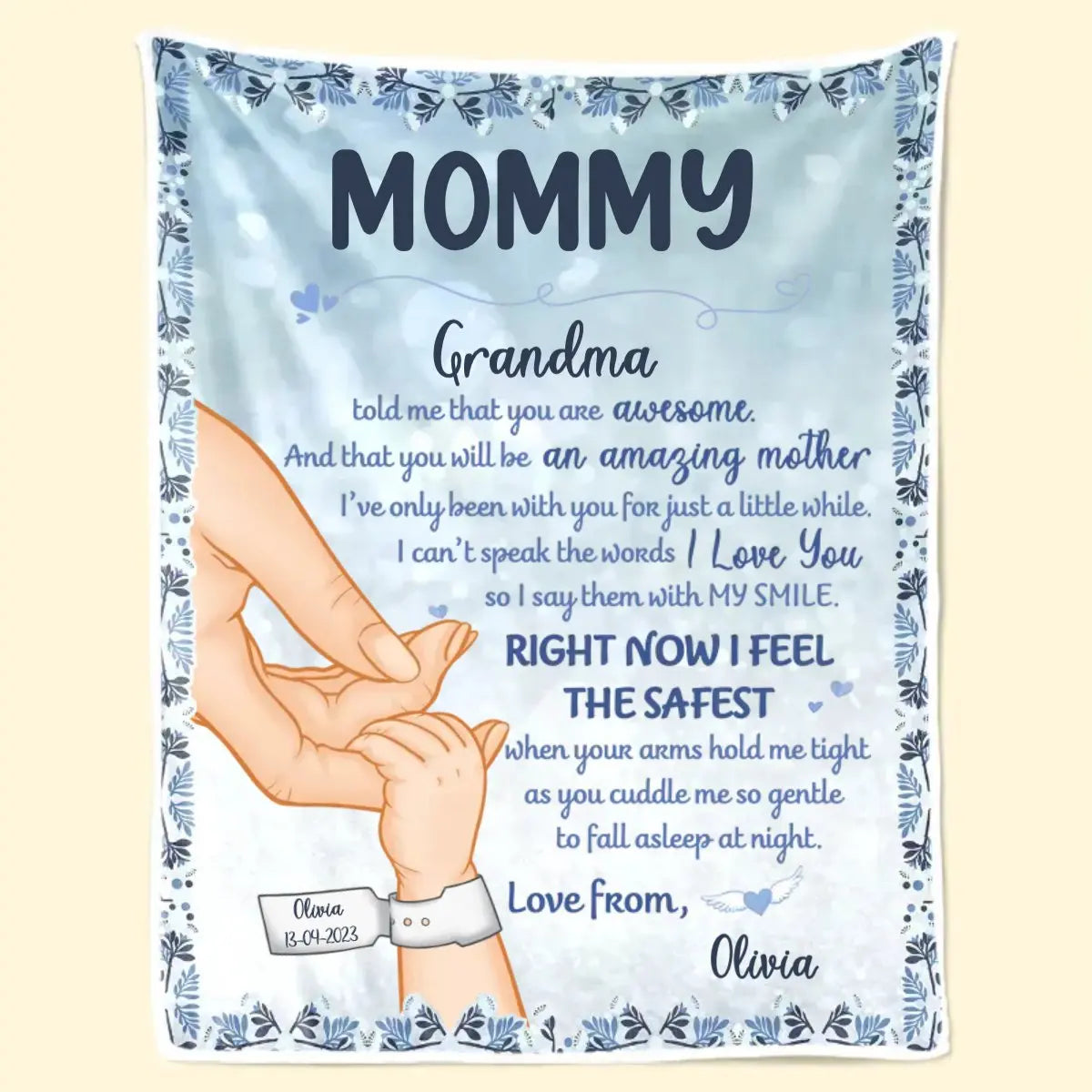 Mom - You Are Awesome Mommy - Personalized Photo Blanket Blanket The Next Custom Gift