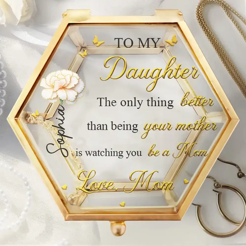 Mom Daughter The Only Thing Better Than Being Your Mother - Personalized Glass Jewelry Box