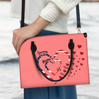 Mom's Grandma's Sweethearts Independence Day - Personalized Leather Bag