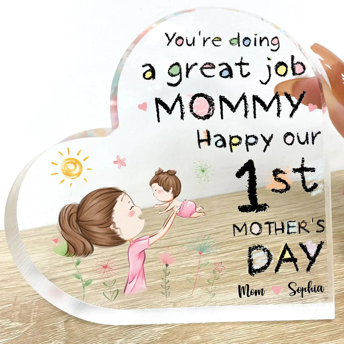 Mommy You're Doing A Great Job - Personalized Acrylic Plaque Acrylic Plaque The Next Custom Gift