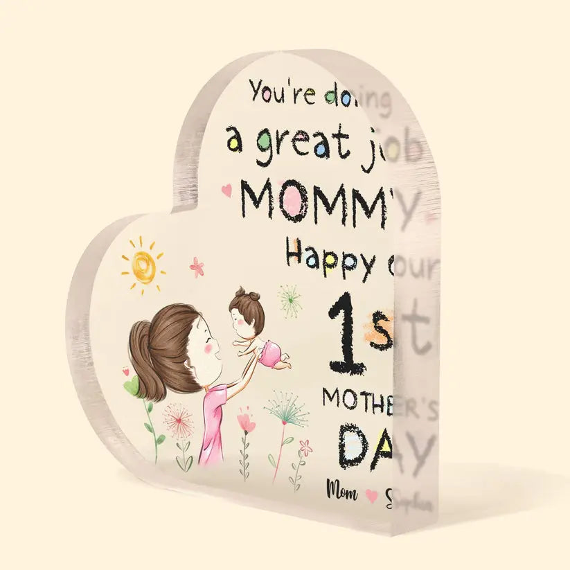 Mommy You're Doing A Great Job - Personalized Acrylic Plaque Acrylic Plaque The Next Custom Gift