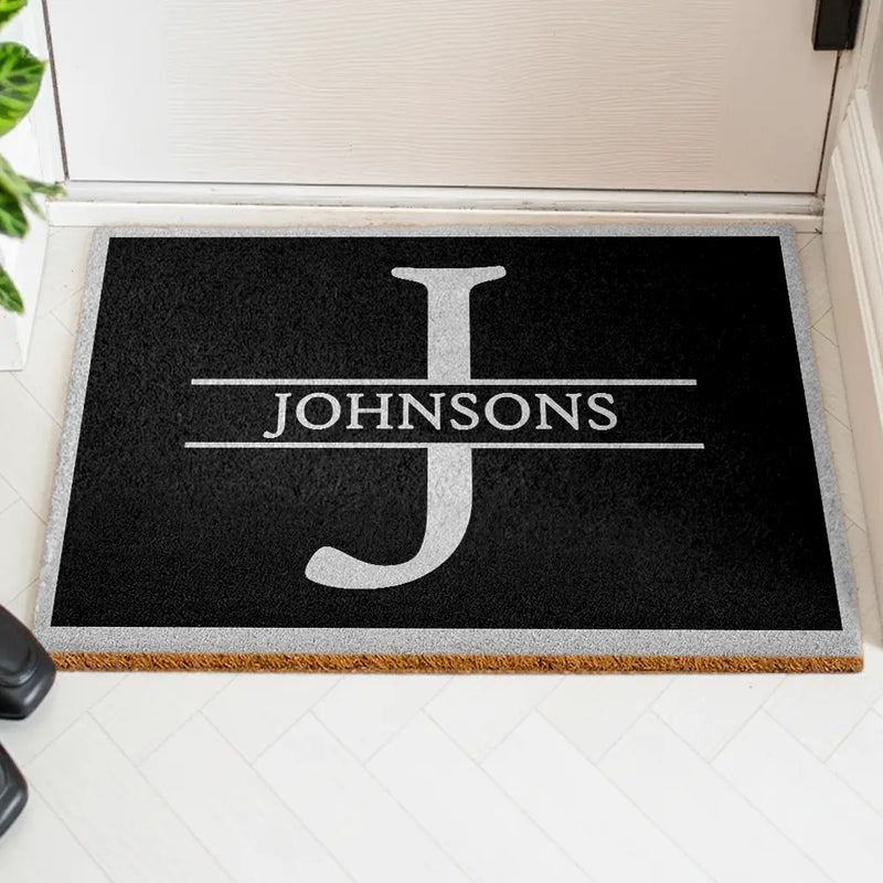 Monogram Family Name - Personalized Coconut Doormat