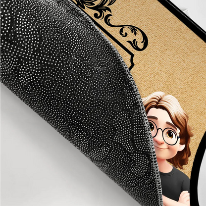 Monogram Style Family Name & Member - Personalized Doormat