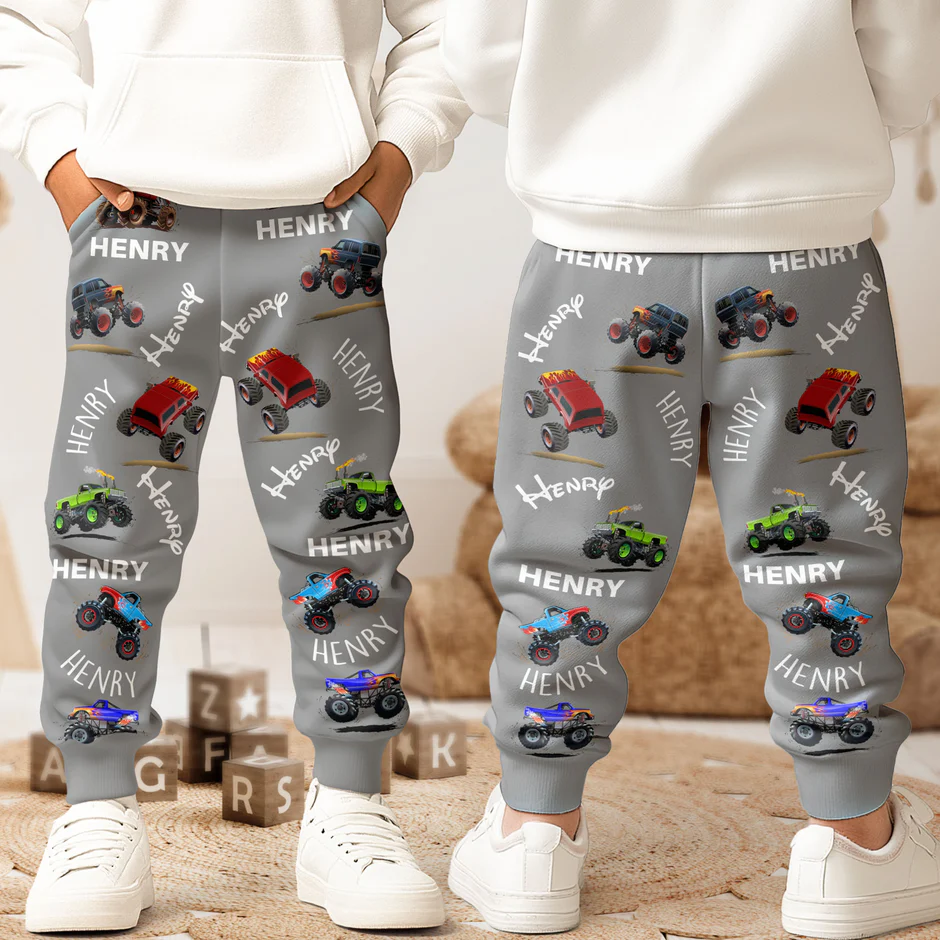 Monster Trucks - Personalized Sweatpants