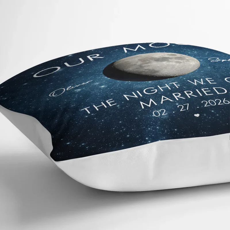 Moon Phase The Beginning Of Our Forever - Personalized Pillow