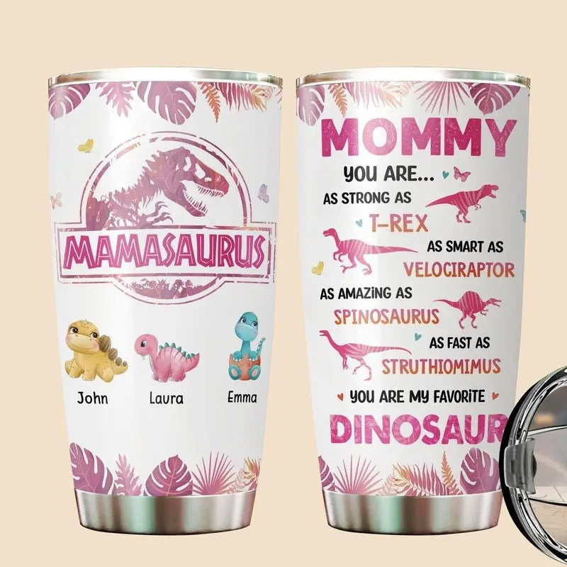 Mother 20OZ - Mamasaurus Pink Tropical - Personalized Tumbler - The Next Custom Gift  Tumbler