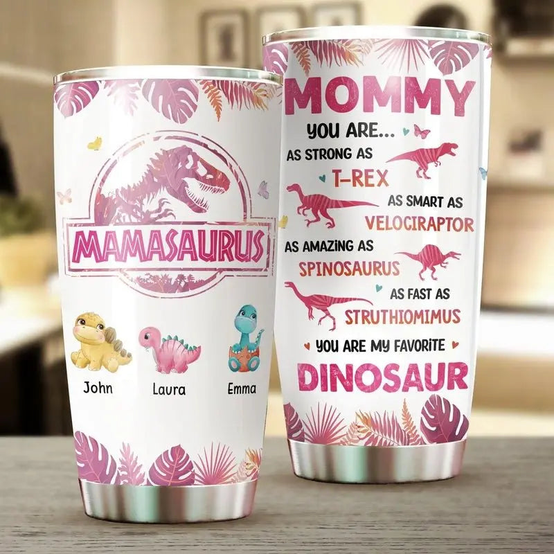 Mother 20OZ - Mamasaurus Pink Tropical - Personalized Tumbler - The Next Custom Gift  Tumbler