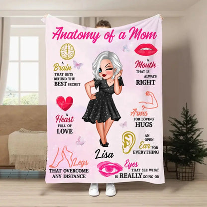 Mother - Anatomy Of Mom - Personalized Blanket (TL) Blanket The Next Custom Gift