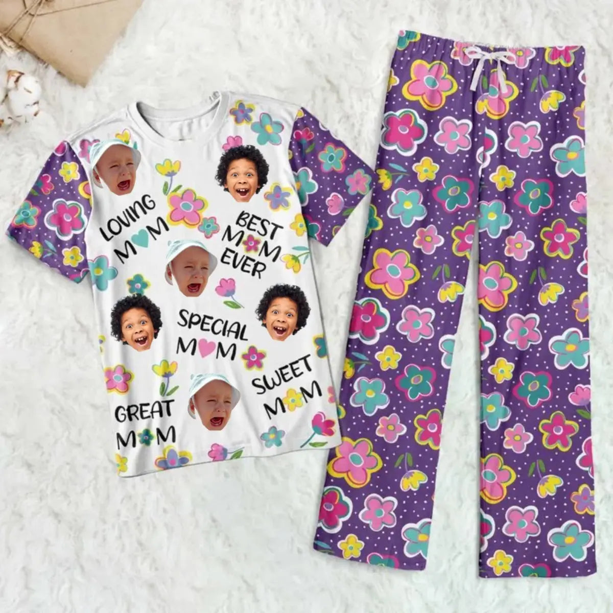 Mother - Best Mom Ever - Personalized Photo Pajamas (LH) Pajamas The Next Custom Gift