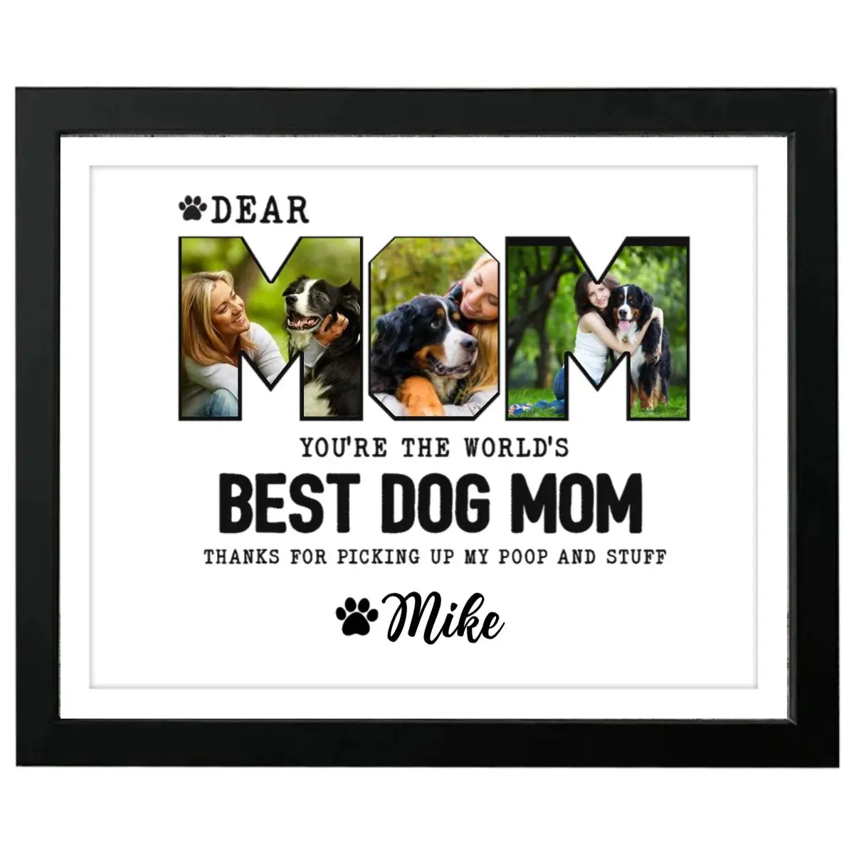 Mother - Custom Photo Dear Mom You Are The World - Picture Frame  The Next Custom Gift