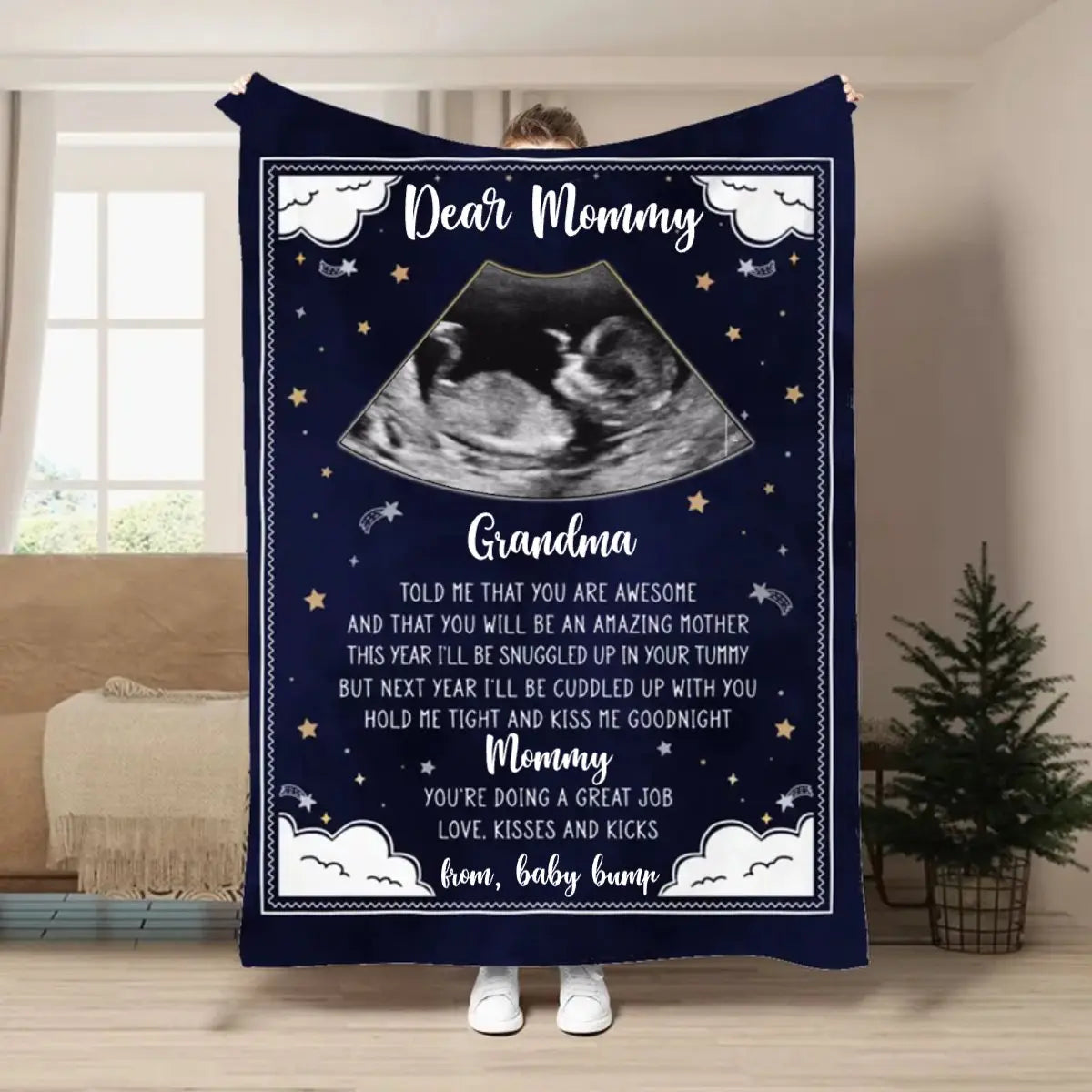 Mother - Hold Me Close To You - Personalized Blanket (LH) Blanket The Next Custom Gift