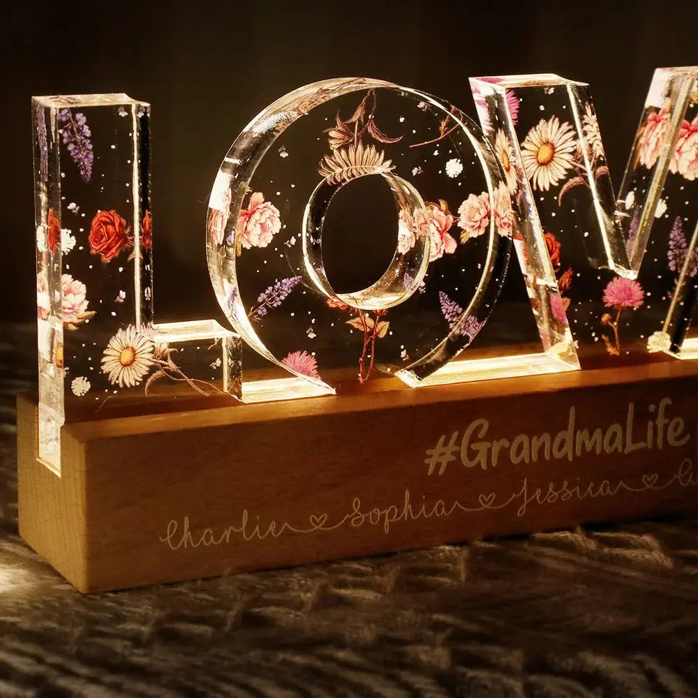 Mother - Love Grows Here - Personalized LED Night Light (HJ) LED Night Light The Next Custom Gift