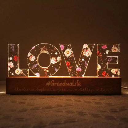 Mother - Love Grows Here - Personalized LED Night Light (HJ) LED Night Light The Next Custom Gift