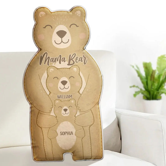 Mother - Mama Bear And Bear Cubs - Personalized Pillow - The Next Custom Gift  Pillow