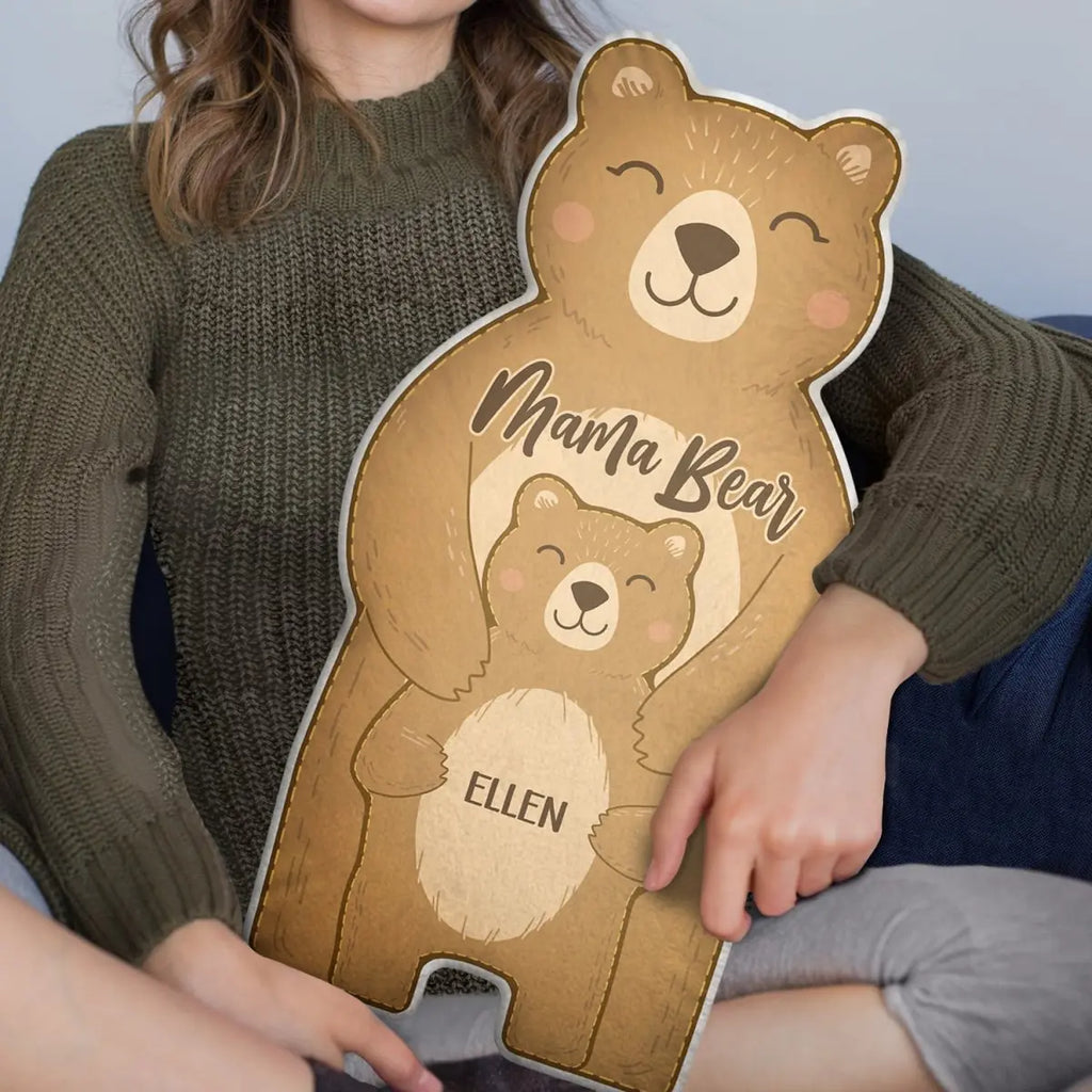 Mother - Mama Bear And Bear Cubs - Personalized Pillow - The Next Custom Gift  Pillow