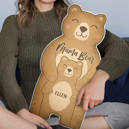 Mother - Mama Bear And Bear Cubs - Personalized Pillow