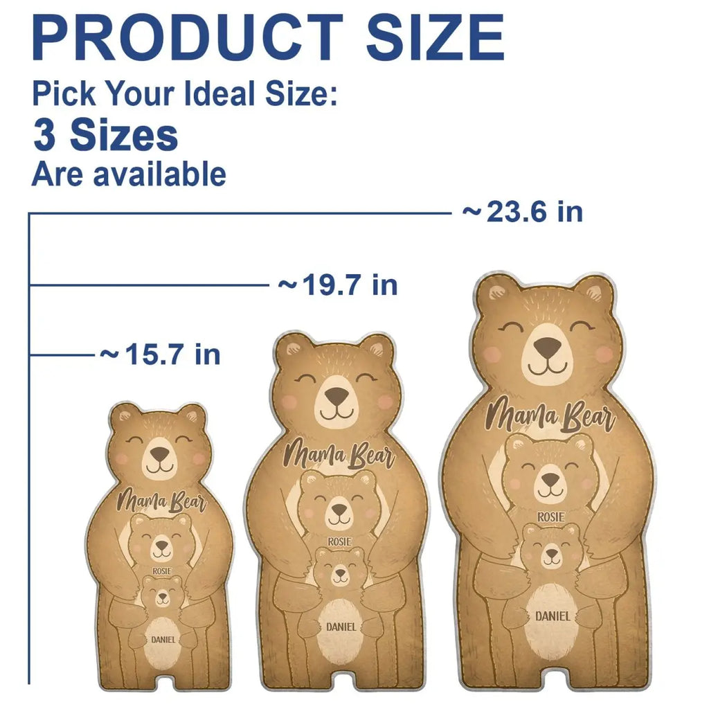 Mother - Mama Bear And Bear Cubs - Personalized Pillow - The Next Custom Gift  Pillow