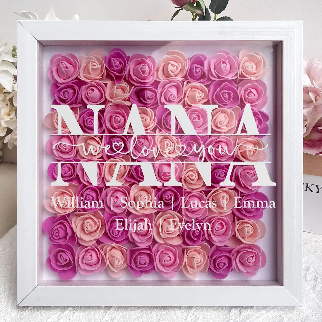 Mother - Mom Gift We  Love You - Personalized Flower Shadow Box (TL) Tumbler The Next Custom Gift